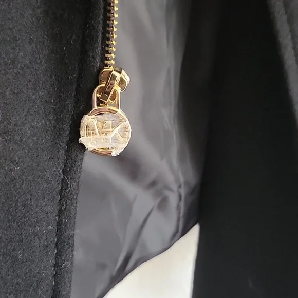 Michael Kors Black Wool Coat NWT 1x - Picture 7 of 11